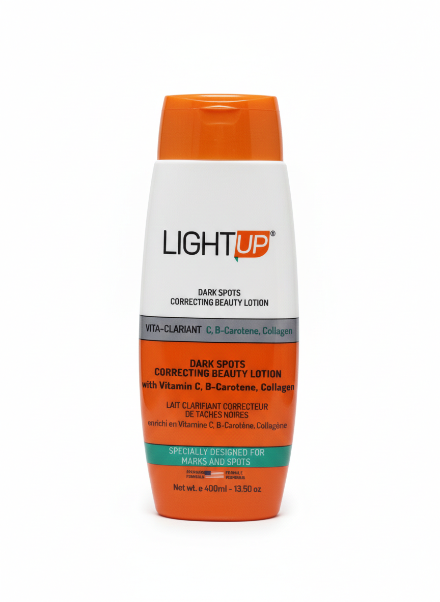 Light Up Lait de Corps Clarifiant - Vitamine, B-Carotène & Collagène