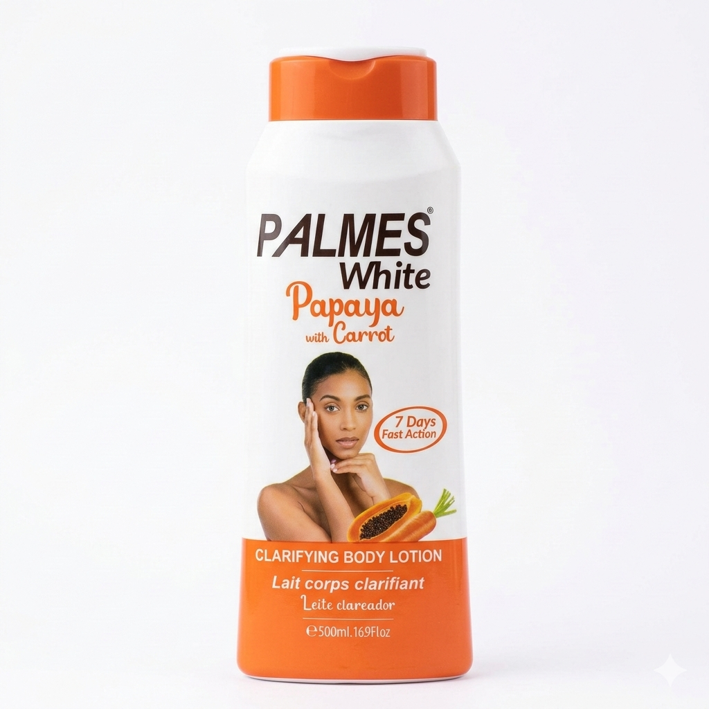 Palmes White Lait de Corps Clarifiant - Papaye & Carotte.