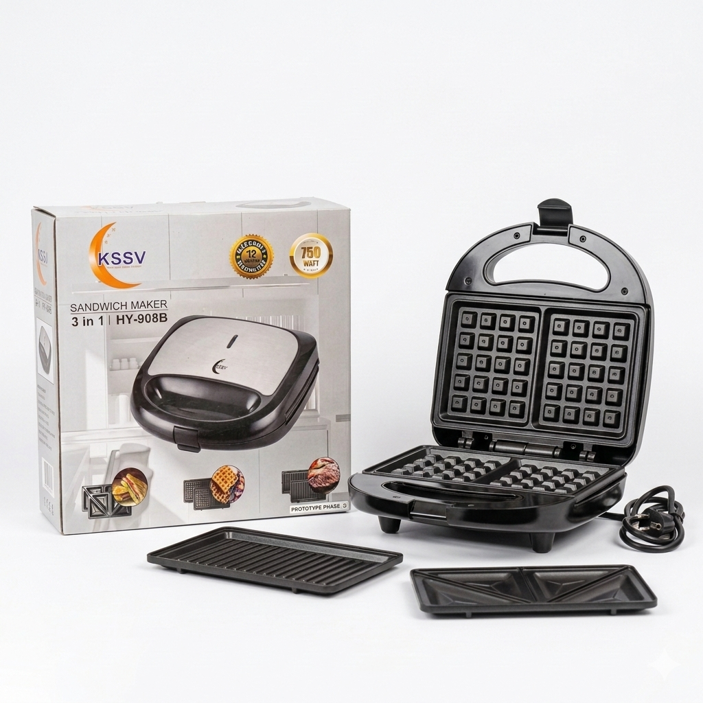 KSSV HY-908B Machine - Croque-monsieur, Gaufres, Grillades & Tacos
