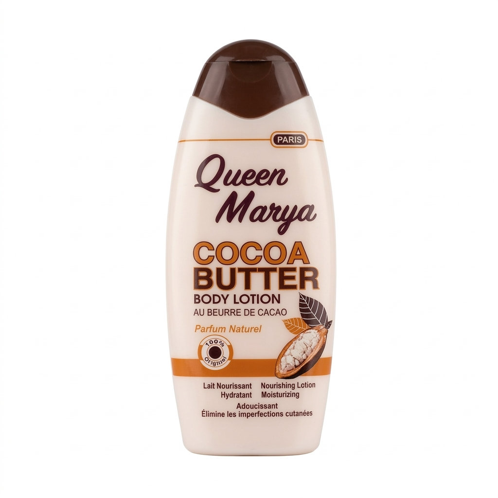 Queen Marya Lait de Corps au Beurre de Cacao Hydratation Intense 