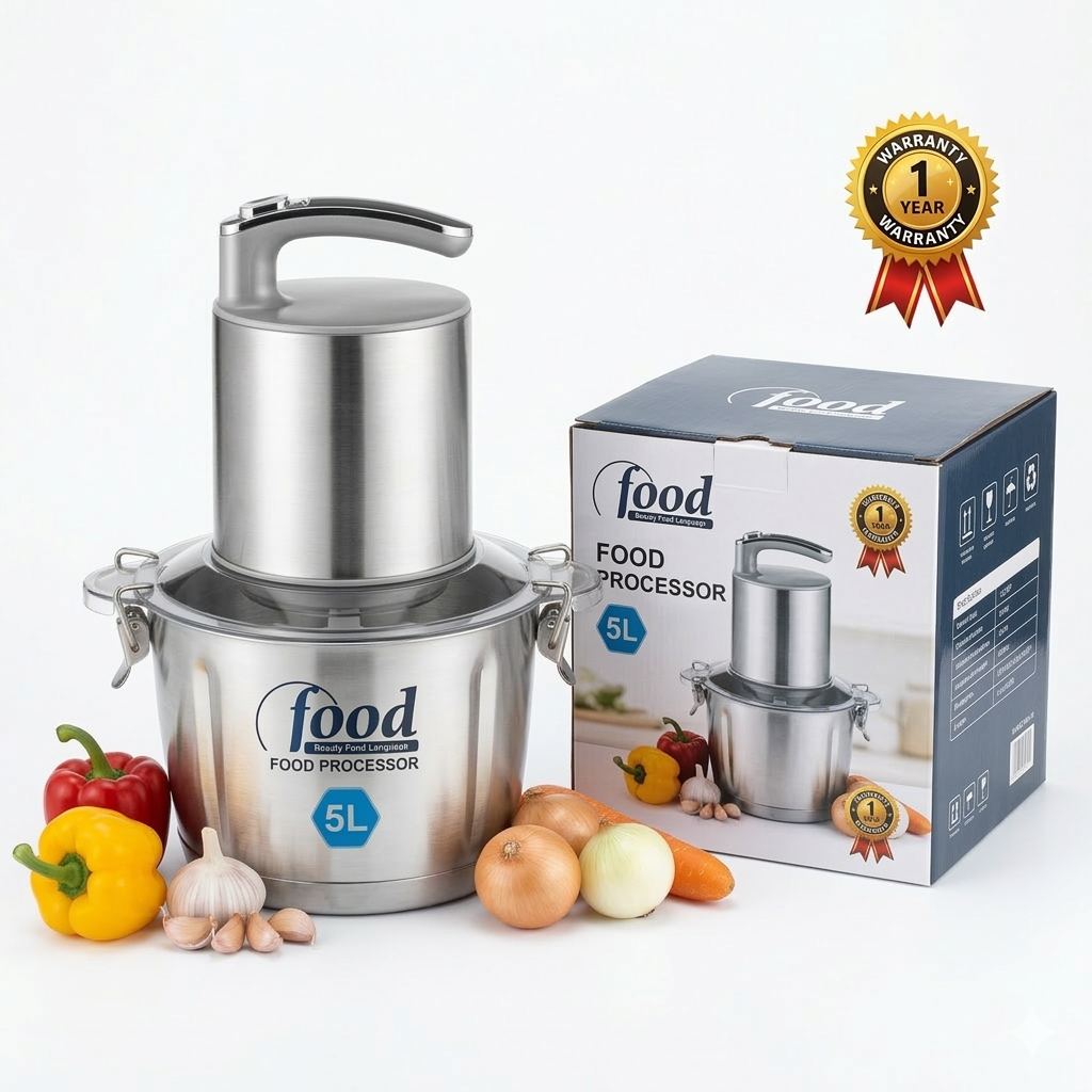 Food Processor Hachoir Électrique Multifonctions 5 L