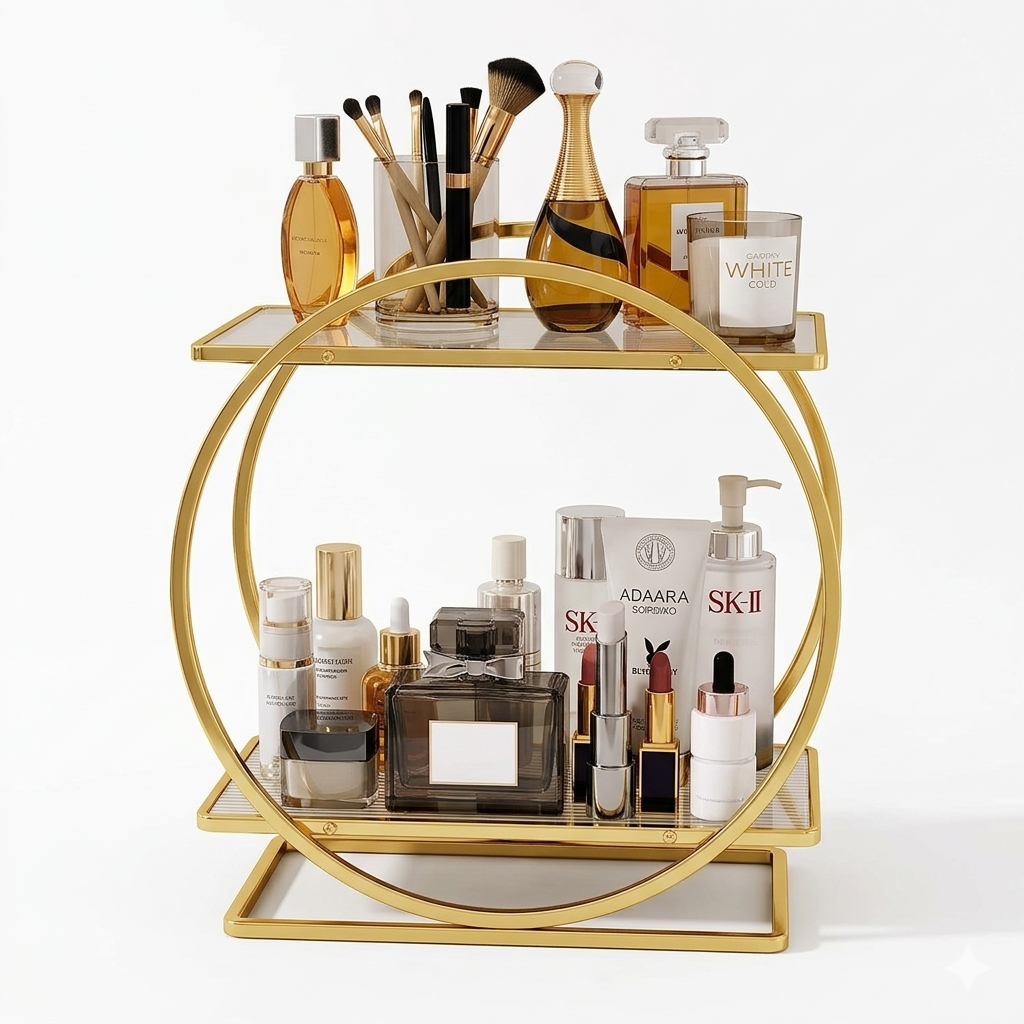 Présentoir à Cosmétiques à deux Niveaux