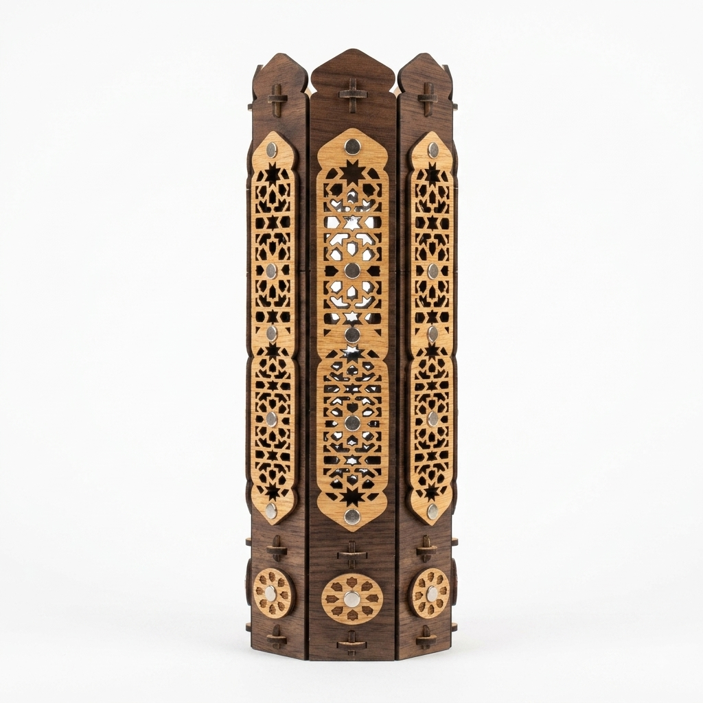 Encensoir Tour en bois noble au design Moucharabieh raffiné