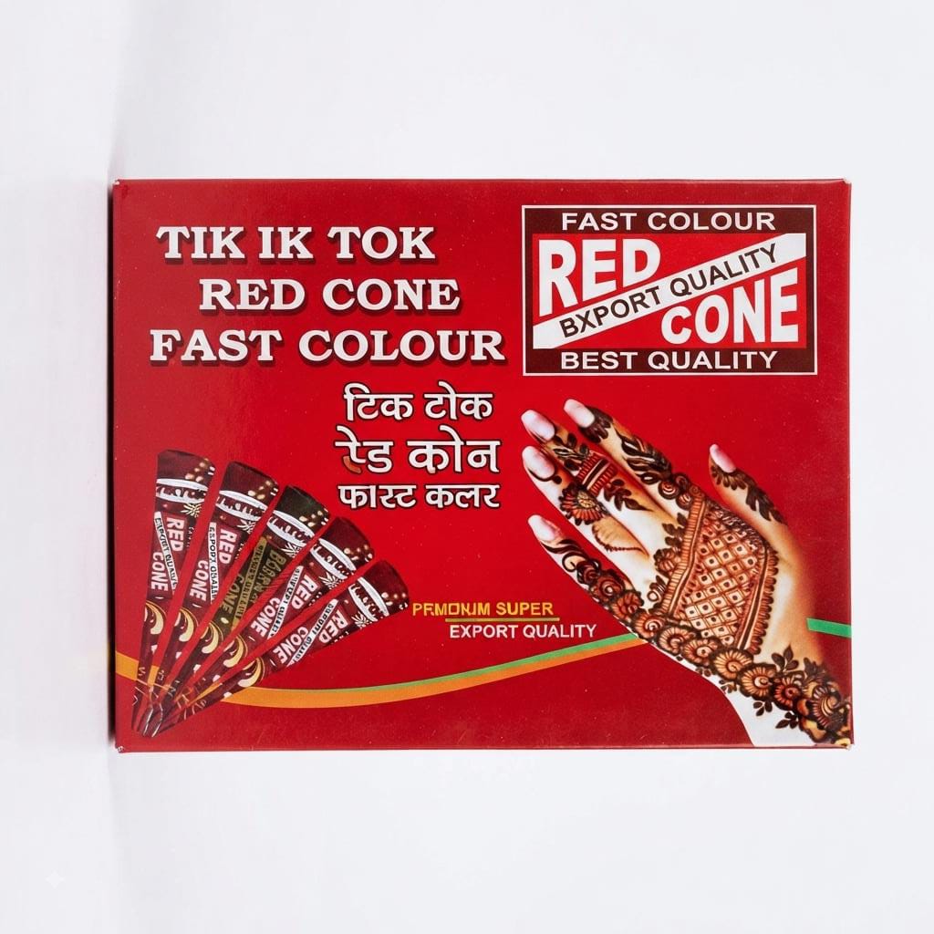 Henné Red Cone Tik Tok Fast Colour 12 pièces