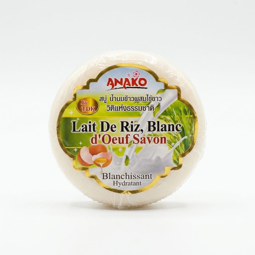 Savon ANAKO au Lait de riz et Blanc d'œuf 