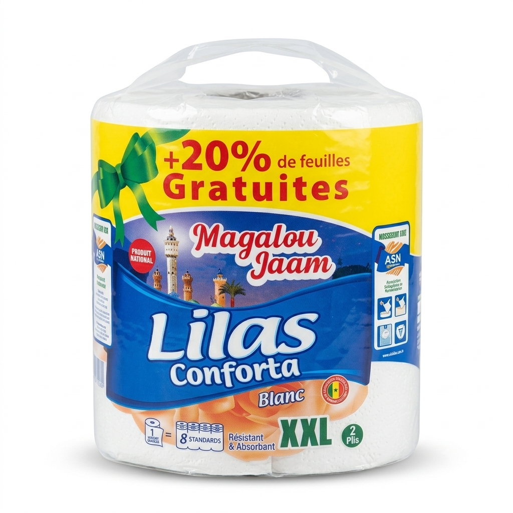 Essuie-tout Lilas Conforta XXL Blanc