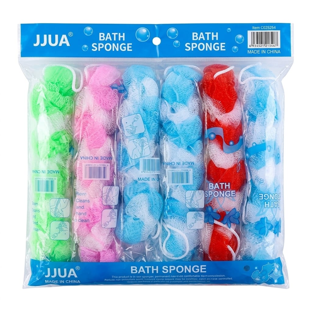 Lot d'éponges de bain JJUA.