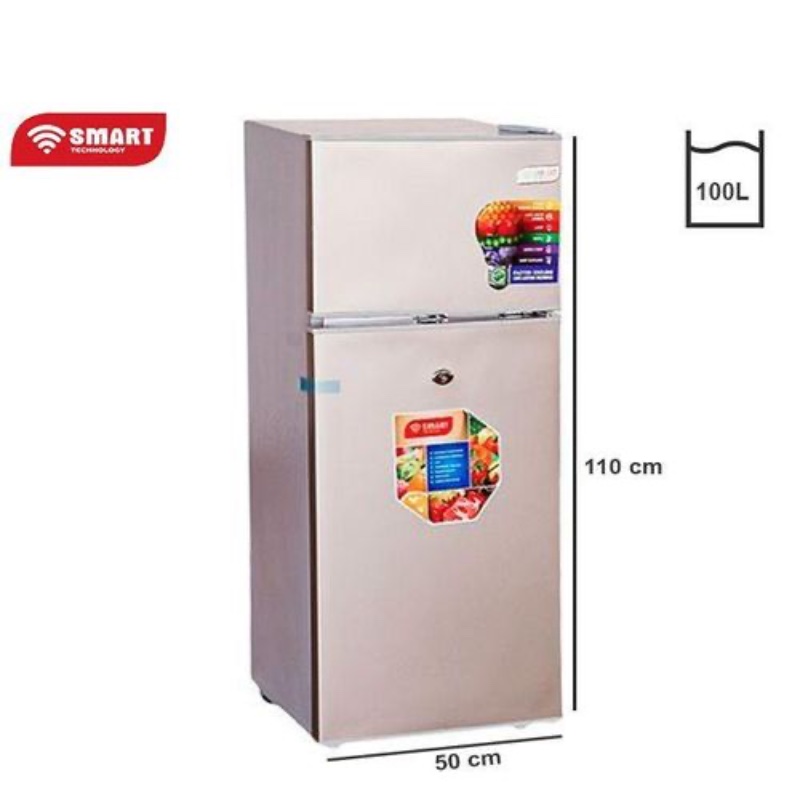 SMART TECHNOLOGY Réfrigérateur Bar 2 Portes 100 Litres - Gris - STR-135H-Garantie 12 Mois